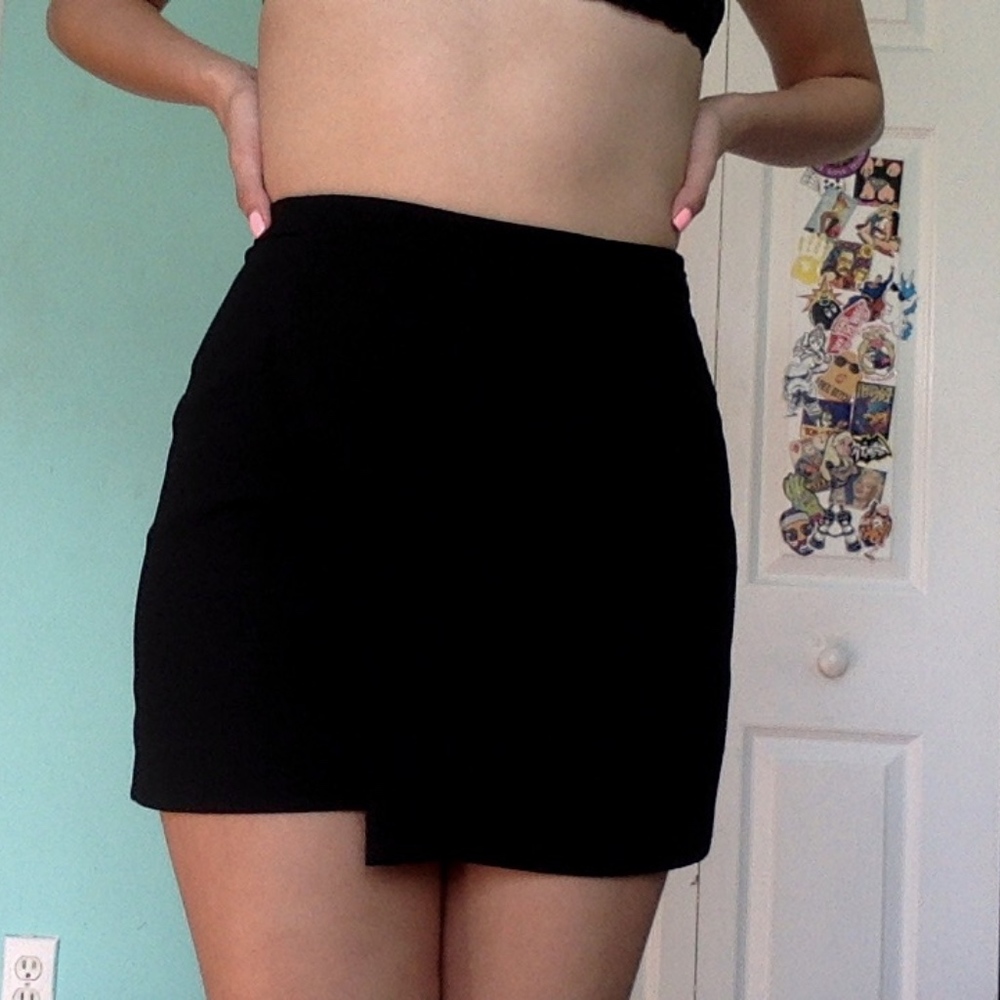Asymmetrical Black Skirt